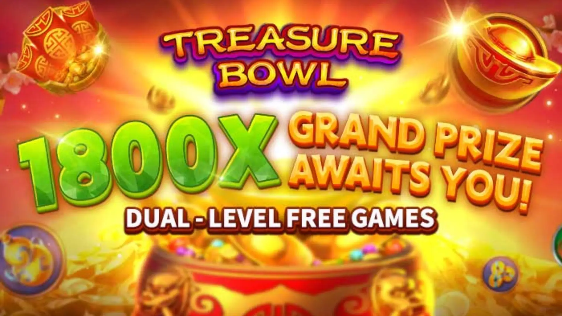 Multiplicadores Treasure Bowl fez777 - 7777x Máximo com Tigela Dourada
